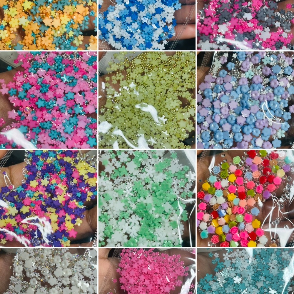 Colorful 3d Nail Art Flowers For Nails